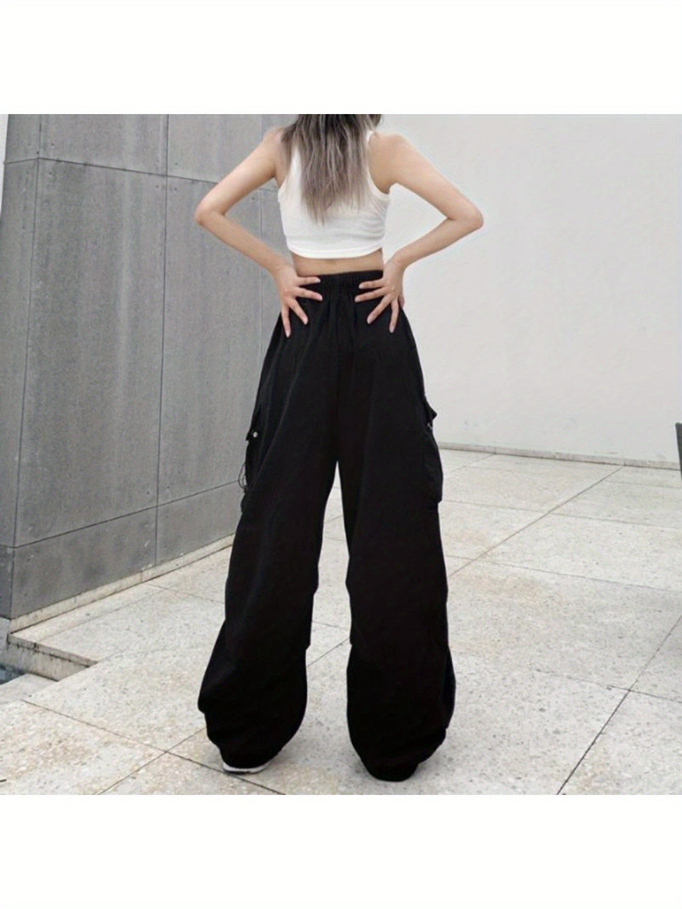 Volunoluxe Streetwear Parachute Pants – Unisex Baggy Wide-Leg Joggers & Sweatpants