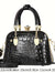 VolunoLuxe Shell Bag – 2025 Shiny Crocodile-Pattern Leather Crossbody Handbag